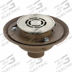 BESTCARE Floor Drain: Round, Stainless Steel, Satin, 9 in Overall Dia, 6 1/4 in Overall Ht, Slotted (MPN WHFD-5RD-2NH). Key specifications — Brand: BESTCARE; Grate Color: Silver; Includes: Ligature Resistant Baffle; Connection Type: No Hub; Finish: Satin.