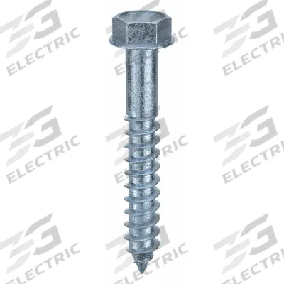 APPROVED VENDOR Screw Anchor: 1 3/4 in Overall Lg, 1/4 in Dia, Steel, External Hex, Hex - Heavy-Duty Hex-Head Screw Anchors