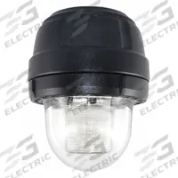 FEDERAL SIGNAL Warning Light: 24V DC, 11 3/8 in Overall Ht, 8 13/16 in Overall Dia, Clear (MPN 27XST-024C-MOD). Key specifications — Operating Voltage: 24V DC; Brand: FEDERAL SIGNAL; Lens Color: Clear; Mounting Location: Ceiling Mount.