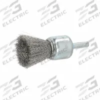 APPROVED VENDOR End Brush: Crimped Stainless Steel, 1 in Dia, 0.006 in Fill Dia, 1/4 in Shank (MPN 66254443224). Key specifications — Brand: APPROVED VENDOR.