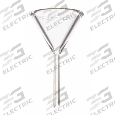 APPROVED VENDOR Funnel: Borosilicate Glass, 82 mm, 15 mm, 30 mm Stem Lg - General Purpose Lab Funnels