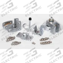 ASI GLOBAL Inswing Door Kit: Zinc, Bright, 3 1/4 in Overall Ht, 5 1/2 in Overall Wd (MPN 40-8571007). Key specifications — Hardware Pieces Included: Bottom Door Side Vault Hinge; Compatible Partition Material: Solid Plastic Polymer; Finish: Bright; Component Type: In Swing Door Kit; Brand: ASI GLOBAL PARTITIONS.