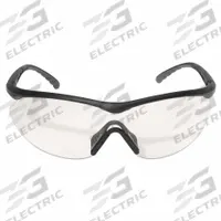 EDGE EYEWEAR Safety Glasses: Clear Lens, Half-Frame, Metal Detectable, Black Frame, Banraj Series (MPN DB111). Key specifications — Brand: EDGE EYEWEAR; Frame Color: Black; Lens Color: Clear.