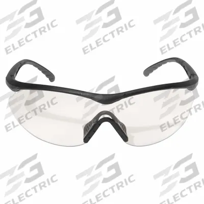 EDGE EYEWEAR Safety Glasses: Clear Lens, Half-Frame, Metal Detectable, Black Frame - Padded Comfort-Fit Safety Glasses