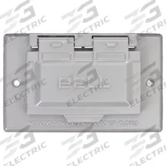 BELL Weatherproof Cover: Aluminum, Outdoor Receptacles, 1 Gangs, 2 13/16 in Overall Ht, 3R, Gray (MPN 5101-0). Key specifications — Brand: BELL; Color: Gray; Compatible with Product Type: Outdoor Receptacles; Mounting Orientation: Horizontal.