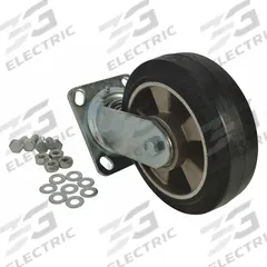 DAYTON Swivel Caster: 500 lb Load Capacity, 7 7/8 in Overall Lg, 6 in Overall Wd, Rubber/Steel, Zinc (MPN MH13X46301G). Key specifications — Material: Rubber; Compatible Grainger Part Number: 13X467; Color: Black; Brand: DAYTON; Manufacturer Part Number: MH13X46301G.