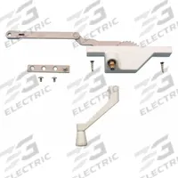 TRUE HARDWARE Window Operator: Crank, Handle Included, Left-Hand, Sash, White, 5 1/2 in Base Lg (MPN TH 23091). Key specifications — Brand: TRUE HARDWARE; For Use With: Casement Windows; Finish: Powder Coated; Color: White; Handing Orientation: Left-Hand; Handle Type: Crank; Mounting Location: Sash; Product Type: Window Operator.