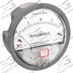 DWYER Differential Pressure Gauge: Back/Single-Side, 1/8 in NPT Female, 2000, 4 in Dial, IP67, IP67 (MPN 2020). Key specifications — Sensor Type: Diaphragm; Series: 2000; Housing Material: Die Cast Aluminum; Certificate of Calibration: Not Included.