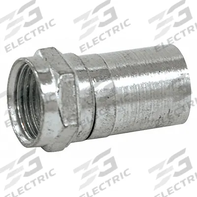 DOLPHIN COMPONENTS CORP Coaxial Connector: Male, Connector, Silver, Crimp-On, RG-59, F-Type - F-Type Coaxial Connectors