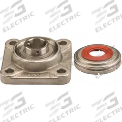 NTN 4 Bolt Flange Bearing: Radial Ball, 1 9/16 in Bore, SS, Set Screws, 5 25/64 in Lg, 2 1/16 in Wd (MPN SUCF209-26C0FG1). Key specifications — Bore Type: Cylindrical; Brand: NTN; Lubricant Material: FDA/USDA-H1 Solid Grease; Mounting Bolt Size: 5/8 in; System of Measurement: Inch; Included Bearing Cap: Open Cap.