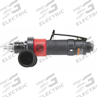 CHICAGO PNEUMATIC Air-Powered Drill: 3/8 in Chuck, Light Duty, 2,100 RPM, 0.4 hp, Keyed - Pistol-Grip Air-Powered Drills