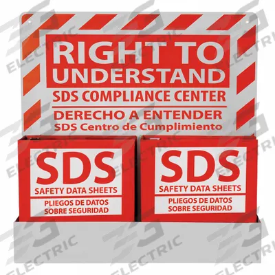 SDS Station: SDS Station, 23 1/4 in Overall Ht, 27 1/2 in Overall Wd, 4 3/4 in Overall Dp - Safety