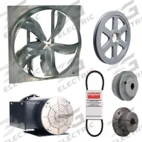 DAYTON Supply Fan w/Drive Package: Belt Drive, 54 in Blade, Totally Enclosed, 30,129 cfm, 1 ph (MPN 7AC60). Key specifications — Nameplate Voltage: 115/208-230V AC; Assembled: Unassembled; Brand: DAYTON; Enclosure Design: Totally Enclosed Motor.