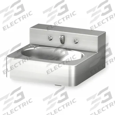 ACORN Bathroom Sink: Stainless Steel, 14 3/4 in Bowl Lg, 4 1/2 in Bowl Dp - One-Bowl Institutional Bathroom Sinks