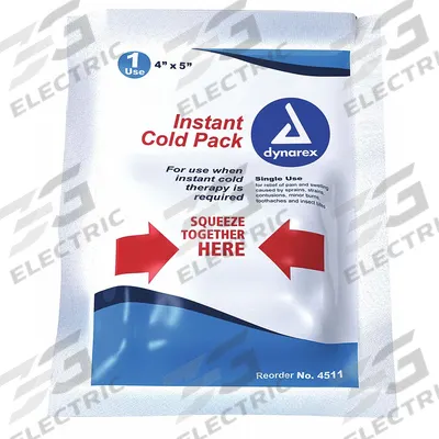 DYNAREX Cold Pack: 4 in Temp Pack Lg, 5 in Temp Pack Wd, 4511 - Disposable Cold Packs