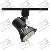 Track Lighting Head: Incandescent, Flared Shape, 50 W, 3 1/2 in Dia, 3 5/8 in Lg, Black (MPN R531 BL). Key specifications — Brand: JUNO LIGHTING; Lighting Technology: Incandescent; Housing Color: Black.
