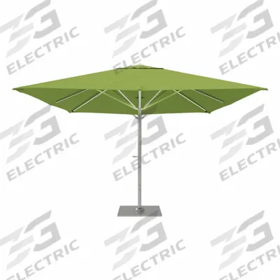 CALIFORNIA UMBRELLA Outdoor Umbrella: Pistachio, Aluminum/Steel, Hand Crank - Rectangular Umbrellas