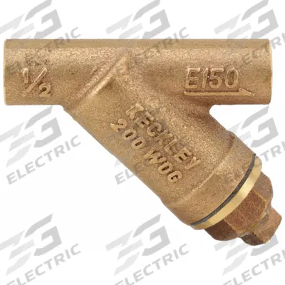 KECKLEY Y Strainer: 1/4 in, Sweat, Mesh, 0.034 in Screen Size, Bronze, Fiber - Bronze Y Strainers
