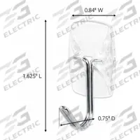 COMMAND Hook: 1/2 lb Wt Capacity, 1 Points per Hook, Clear, 1 5/8 in Overall Ht, 40 PK (MPN 17067CLR-S40NA). Key specifications — Brand: COMMAND; Color: Clear.