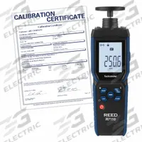 REED INSTRUMENTS Combination Contact: +/-(0.02% rdg. + 1 dgt.) RPM Accuracy, 0.01 rpm, 0.1 rpm/1rpm (MPN R7110-NIST). Key specifications — Includes: Contact Adapter; Brand: REED INSTRUMENTS; RPM Accuracy: +/-(0.02% rdg. + 1 dgt.); RPM Resolution: 1rpm; Calibration Certificate: Included.