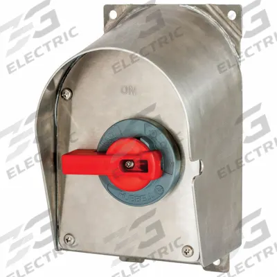 HUBBELL Enclosed Disconnect Switch: Non-Fusible, 100 A, Three Phase, 600V AC - Non-Fusible Disconnect Switches
