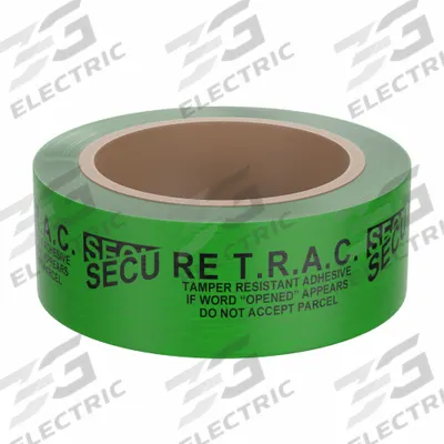 NOVAVISION Tamper Evident Tape: 2 mil Tape Thick, Green, Secure T.R.A.C., 2 in x 60 yd - Handheld Tamper-Evident Packing Tape