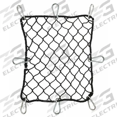 US NETTING Safety Netting System: 2 3/4 in Mesh Size, Perimeter Netting, Black, 20 ft Lg - Perimeter Safety Netting for Workers