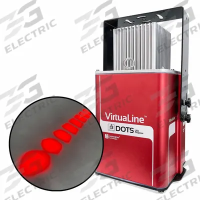 LASERGLOW TECHNOLOGIES Fixed Image Projector: Projector and Lens, Line of Dots, Red, 80 W - Crane Safety LED Spot Light Projectors