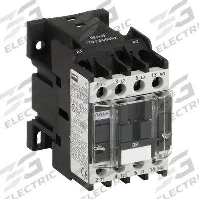 Dayton Magnetic Contactor: Non-Reversing, 3 Poles, 3NO Contacts, 9 A - Non-Reversing IEC Contactors