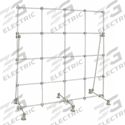 OHAUS Aluminum Lab Frame: Aluminum, 1 in Rod Dia, 18 in Overall Lg, 4 ft Overall Wd - Lab Frames
