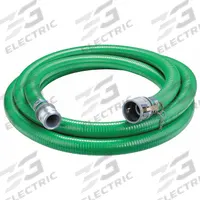 Water Suction and Discharge Hose: 4 in Hose Inside Dia., 55 psi, Green, 4 in x 4 in Fitting Size (MPN SP400-50CE-G). Key specifications — Temp. Range: 0° to 158°F; Hose Color: Green; Brand: CONTINENTAL.
