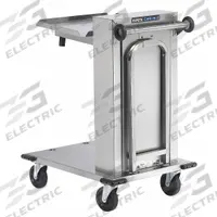 CARLISLE DINEX Tray Dispenser Cart: 100 Trays, 37 3/4 in Overall Ht, 22 3/4 in Overall Lg, Open (MPN DXPIDT1C1520). Key specifications — Manufacturer Part Number: DXPIDT1C1520; NSF Certified: Yes; Caster Type: (1) Swivel; Enclosed/Open/Partially Enclosed: Open; For Use With: 15 in x 20 in Trays; Material: Stainless Steel; Color: Silver; Product Type: Tray Dispenser Cart.