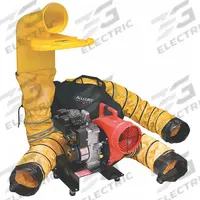 ALLEGRO Confined Space Centrigual Blower: 5 3/4 hp, 8 in Duct Dia, 1,390 cfm Max Flow in Free Air (MPN 9520-05M). Key specifications — attr565233: ALLEGRO; attr660915: Briggs & Stratton; attr660919: 90° Elbow.