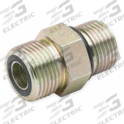 PARKER Compression Fitting Adapter: 3/8 in OD x 3/8 in Pipe Size, 7/16-20 Thread Size - O-Ring Face Seal Steel Compression Fittings