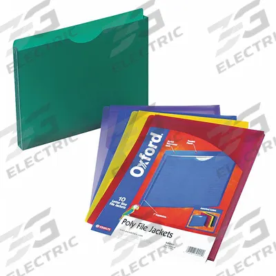 PENDAFLEX File Jacket: Plastic, 9 1/2 in Ht, 11 3/4 in Wd, Assorted - File Jackets