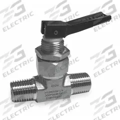 HAM-LET Manual Two-Way Ball Valve: 1/8 in Pipe Size, 316 Stainless Steel, MNPT x MNPT, 300 psi CWP (MPN H-1280-SS-N-1/8). Key specifications — Brand: HAM-LET; Handle Type: Lever.