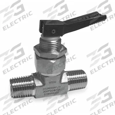 HAM-LET Manual Two-Way Ball Valve: 1/8 in Pipe Size, 316 Stainless Steel, MNPT x MNPT - Straight-Body Toggle Valves
