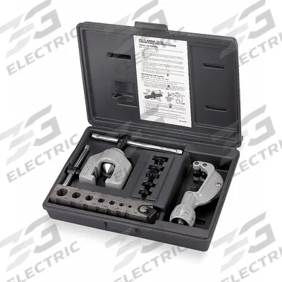 RIDGID Flaring and Cutting Set: Double 45 Degree, Aluminum/Brass/Copper/Steel - Flaring Tool Kits