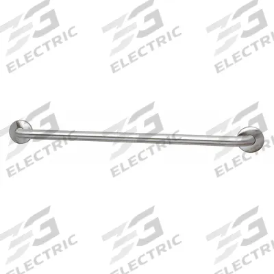 BRADLEY Wall Grab Bar: Straight, 36 in Lg, 1 1/4 in Dia, Stainless Steel, Satin - Standard Grab Bars