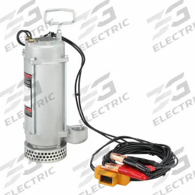 SANDPIPER Dewatering Pump: 1/3 hp, 3/8 in Max. Dia. Solids, Continuous Duty, 12V DC - Submersible Battery-Operated Dewatering Pumps