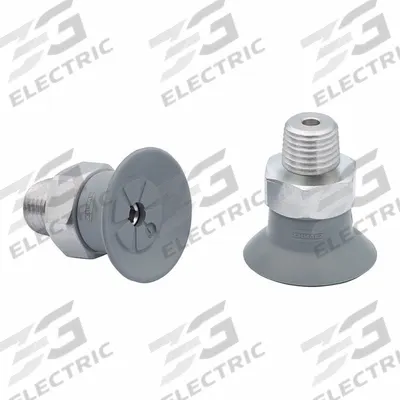 SCHMALZ Vacuum Pad Assembly: 1/8 in NPT, 2.6 mm Pad Dia, NBR, 55 A, Gray - Flat Type Electronics Industry Vacuum Pad Assemblies