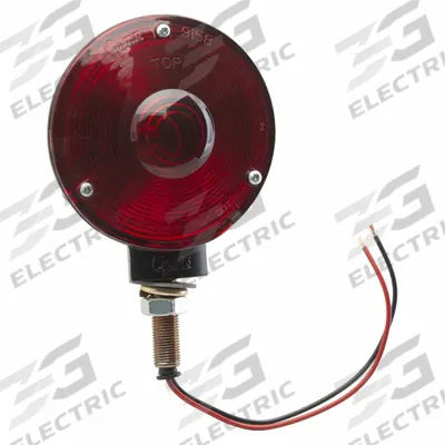 GROTE Single Face Lamp: Incandescent, Stop Light, Red, Round, 4 1/8 in Overall Dia - Stop Lights