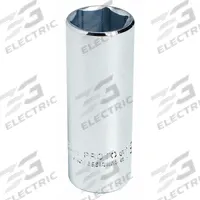 PROTO Socket: Metric, 3/8 in Drive Size, 8 mm Socket Size, 6-Point, Deep, Chrome, Not Tether Capable (MPN J5008MH). Key specifications — attr1204417: PROTO; attr1204392: Chrome.