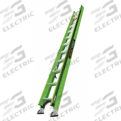LITTLE GIANT Extension Ladder: 24 ft Ladder Size, Fiberglass, 300 lb Load Capacity, 42 lb Wt (MPN 18724-186). Key specifications — Color: Green; Brand: LITTLE GIANT; Included Features: V-Rung; Removable Fly: Fixed.