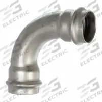 VIEGA PROPRESS Crimp Elbow Fitting: 1 in CTS x 1 in CTS Size, 90° Elbow, Press-fit x Press-fit, EPDM (MPN 80410). Key specifications — Brand: VIEGA PROPRESS.