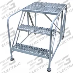 COTTERMAN Mobile Work Platform: 2.5 ft Platform Ht - Max, 24 in x 36 in, Steel, 800 lb Load Capacity (MPN 3WP2436A3B8AC1P6). Key specifications — Folding: Not Foldable; Mobility: Rolling; Components Included: Rubber Foot Pads; Use Location: Indoor; Brand: COTTERMAN; Color: Gray; Height Adjustability: Fixed Height; Includes Handrails: Handrails Not Included.