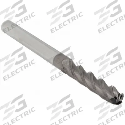 APPROVED VENDOR Ball End Mill: Carbide, TiCN Coated, 4 Flute, 5/16" Mill Dia, 1-5/8" LOC - General Purpose Carbide Ball End Mills