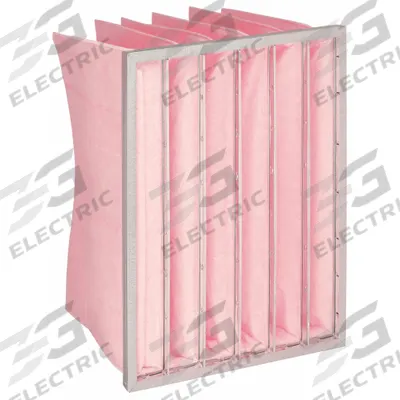 GRAINGER Pocket Air Filter: 24 in x 20 in x 12 in, MERV 13, Pink, Synthetic - MERV 13 Pocket Air Filters