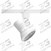 Track Lighting Head: Incandescent, Flared Shape, 50 W, 3 1/2 in Dia, 3 3/4 in Lg, White (MPN R551 WH). Key specifications — Brand: JUNO LIGHTING; Lighting Technology: Incandescent; Housing Color: White.