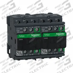 SCHNEIDER IEC Magnetic Contactor: Reversing, 3 Poles, 3NO Contacts, 9 A, 120V AC/240V AC Coil (MPN LC2D09KUE). Key specifications — Brand: SCHNEIDER; Integrated Surge Suppression: No.